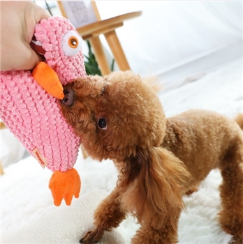 Fleece Piranha Shape Chew Training Interactive Sound Toy for Puppies
