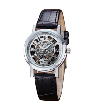 Leather Strap Women Wrist Watch