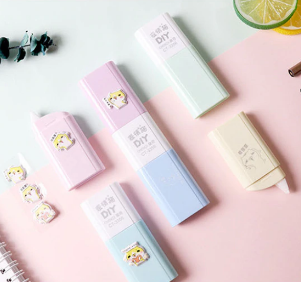 Lovely Multi-Color Plastic Expression Cat Correction Tape