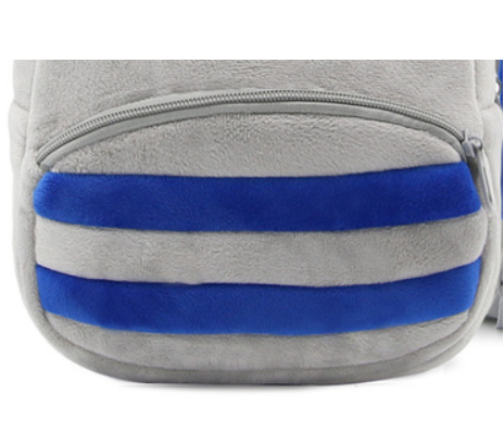 Raccoon Printed Plush School Backpack for Kids