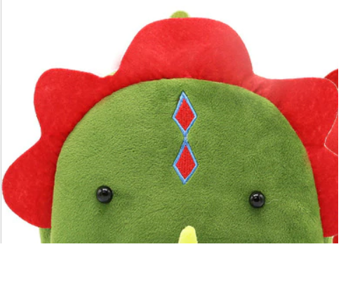 Dinosaur Printed Plush School Backpack for Kids 