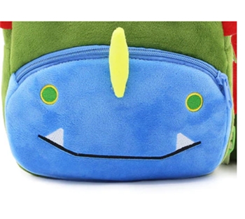 Dinosaur Printed Plush School Backpack for Kids 