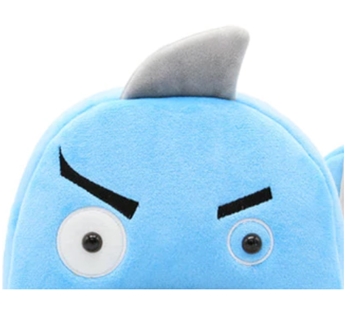 Shark Printed Plush School Backpack for Kids