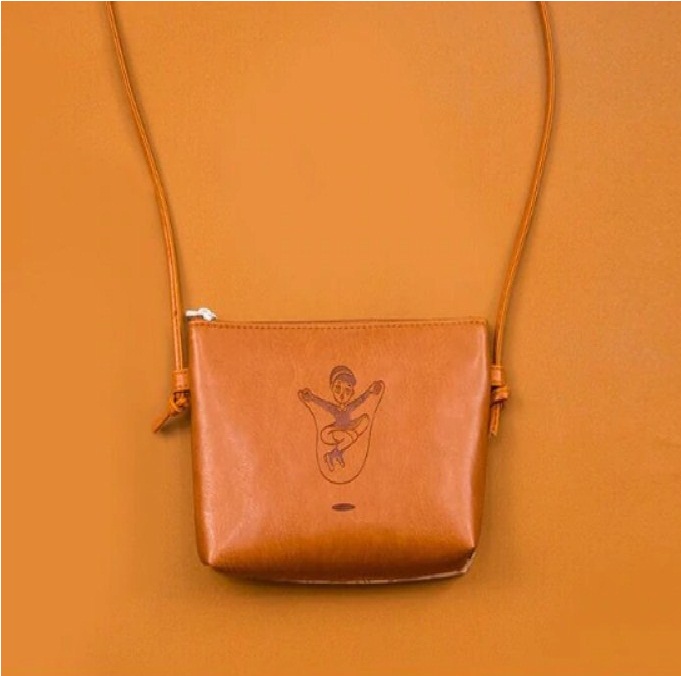 Brown PU Solid Single Strap Shoulder Messenger Bag for Women