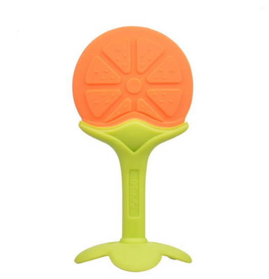 Unisex Fantastic Orange Silicone Orange Fruit Baby Teether