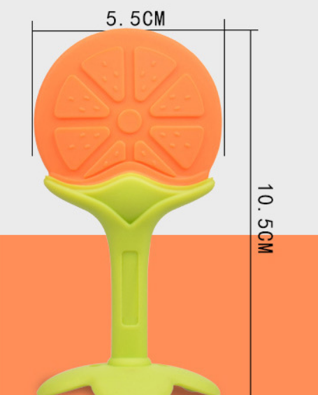 Unisex Fantastic Orange Silicone Orange Fruit Baby Teether