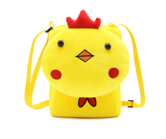 Chick Printed Plush School Backpack for Kids