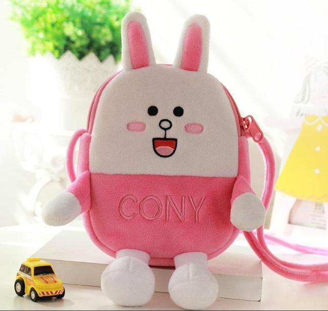 Rabbit Printed Polyester Small Size School Backpack for Kids