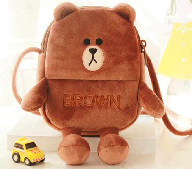 Teddy Printed Polyester Medium Size School Backpack for Kids