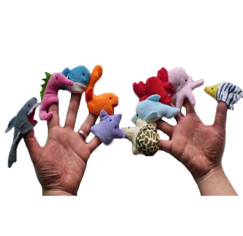 Soft Cotton Marine Animals Finger Puppets for Kids