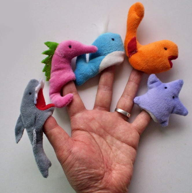 Soft Cotton Marine Animals Finger Puppets for Kids