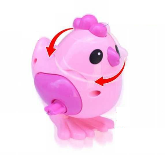 Cloth Chicken Pattern Jumping Winding Spring Toy for Kids