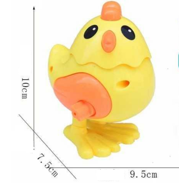 Cloth Chicken Pattern Jumping Winding Spring Toy for Kids