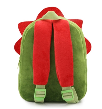 Dinosaur Printed Plush School Backpack for Kids