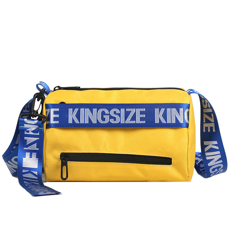 Canvas Barrel Shape Adjustable Wide Strap Messenger Bag for Women