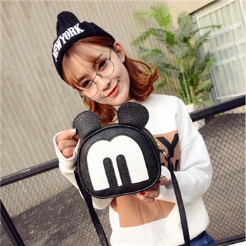 PU Leather Cute Mickey Shape Handbag Bag for Women