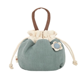 Canvas Embroidered Flower Decorated Mini Messenger Bag for Women