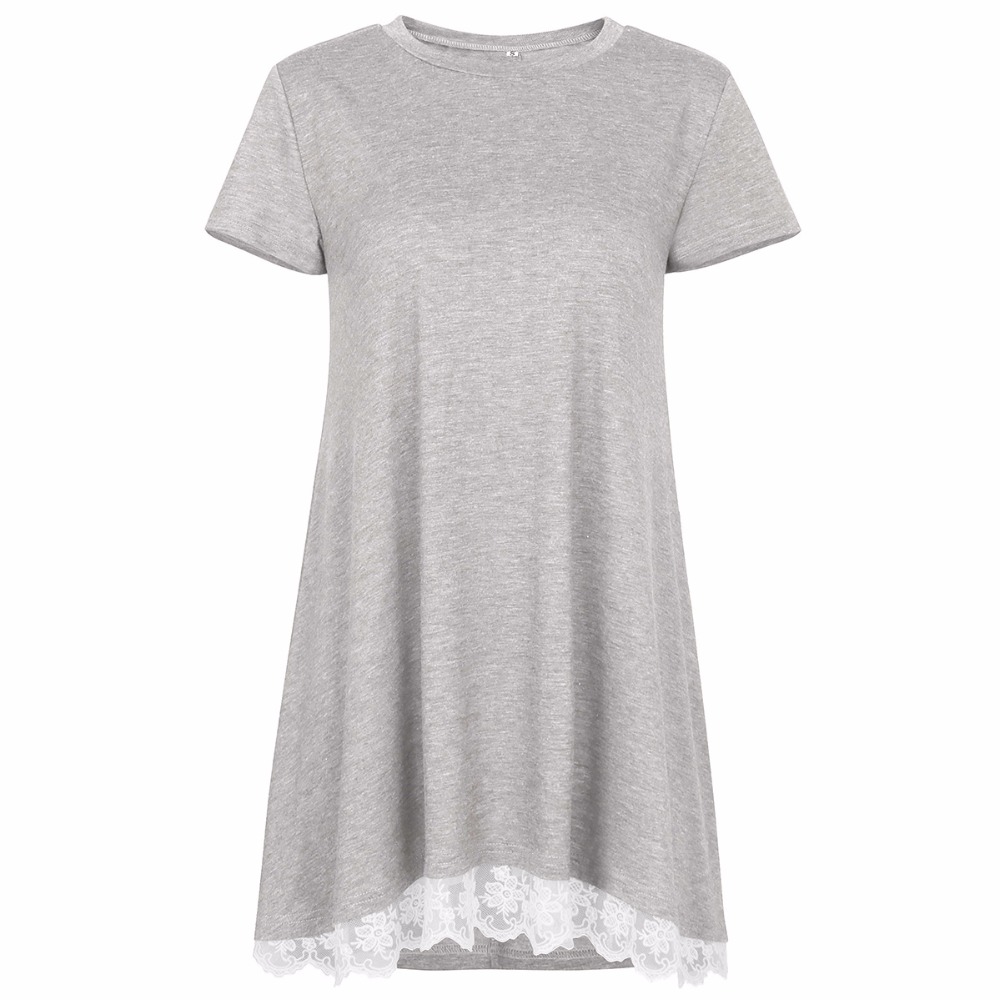 Polyester Plain Lace Work Border Long Women Top