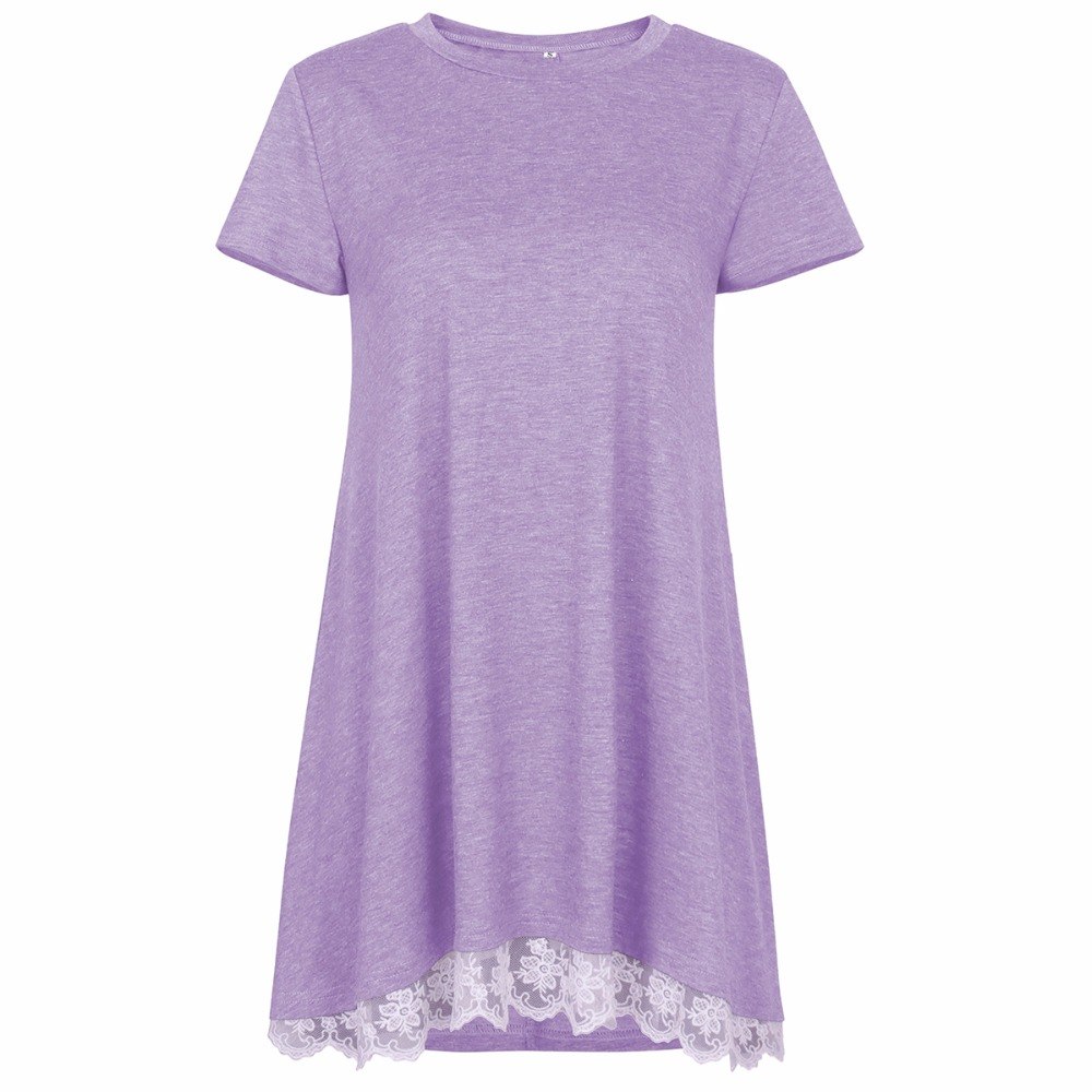 Polyester Plain Lace Work Border Long Women Top