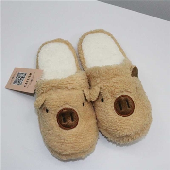Cotton Pig Cartoon Patterned Women Slippers