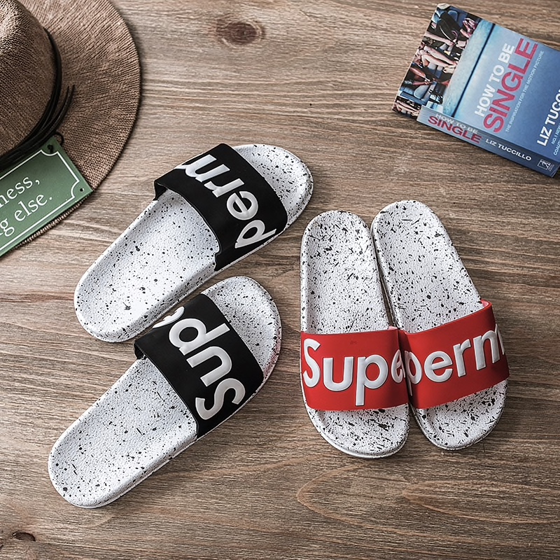 EVA Letters Patterned Strap Printed Women Slippers