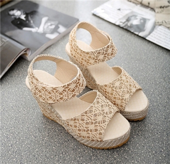 PU Open Toe Fish Head Gladiator Sandal for Women