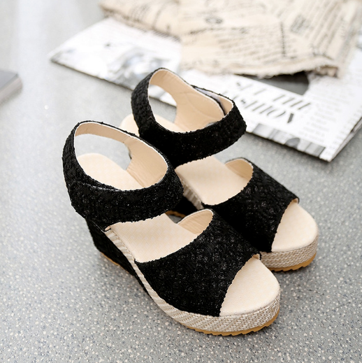 PU Open Toe Fish Head Gladiator Sandal for Women