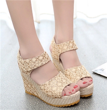 PU Open Toe Fish Head Gladiator Sandal for Women