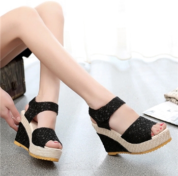 PU Open Toe Fish Head Gladiator Sandal for Women