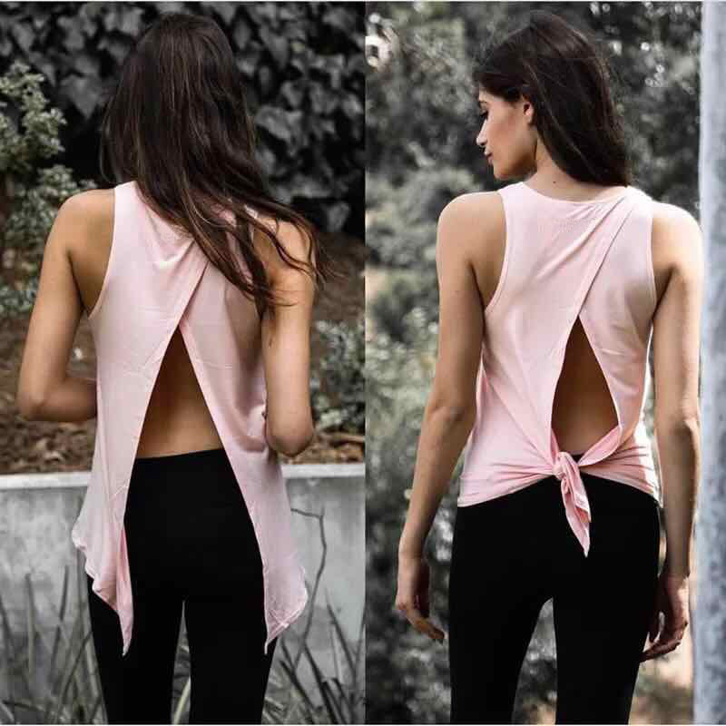 Polyester Plain Back Split Casual Women Top