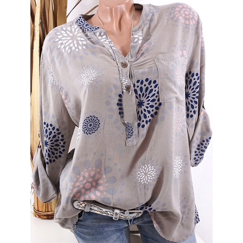Polyester Geometric Printed Casual Women Top