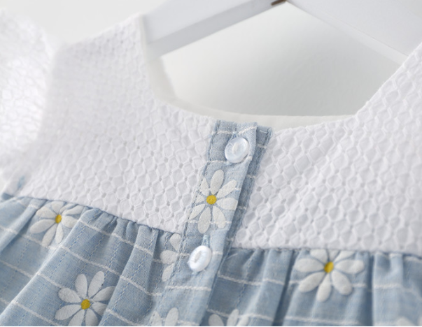 Cotton Floral Flower Print Dress for Baby Girl