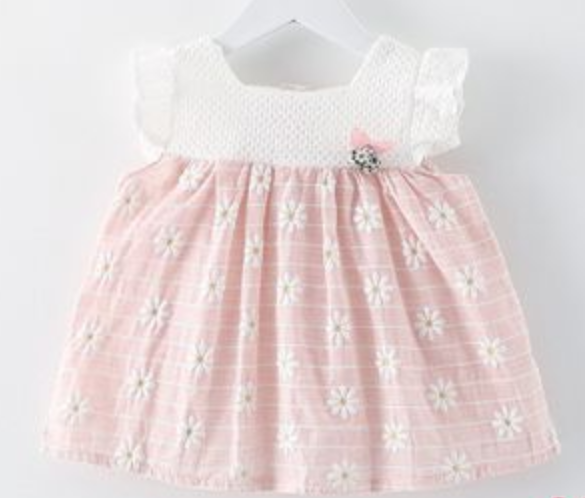 Cotton Floral Flower Print Dress for Baby Girl