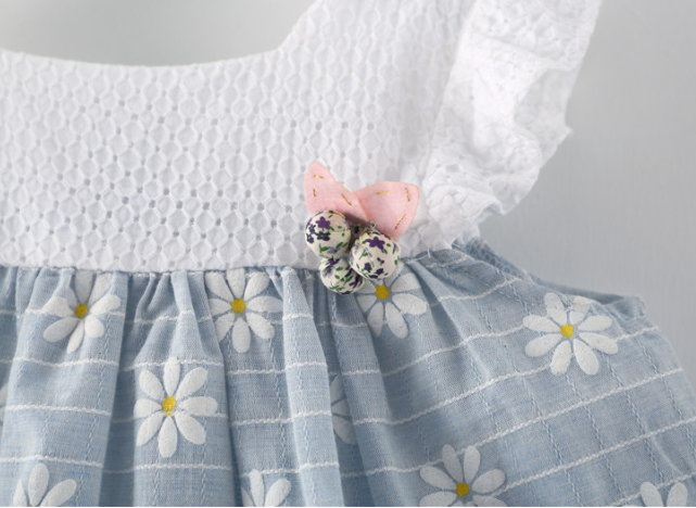 Cotton Floral Flower Print Dress for Baby Girl