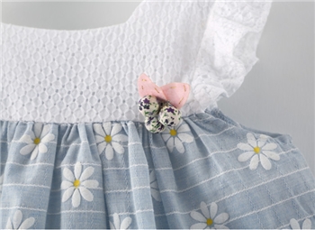 Cotton Floral Flower Print Dress for Baby Girl