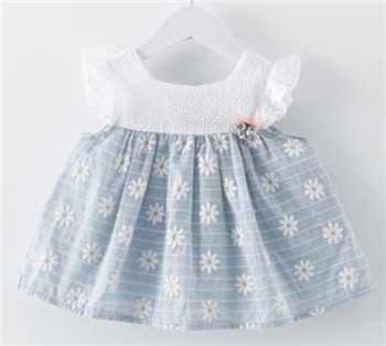 Cotton Floral Flower Print Dress for Baby Girl