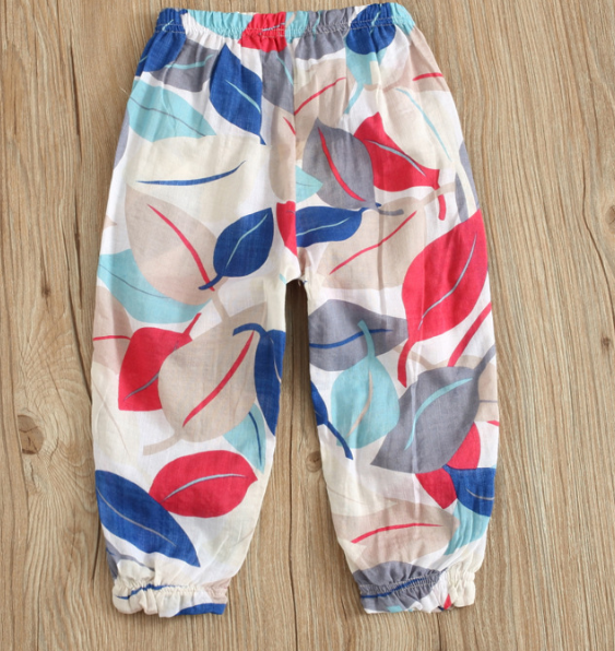 Cotton Leaves Print Leggings for Baby Girl