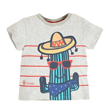 Cotton Printed Front Casual Top For Girls