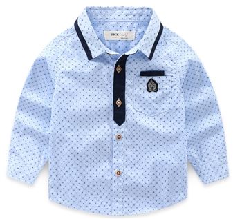 Cotton Dot Print Casual Shirt for Baby Girl