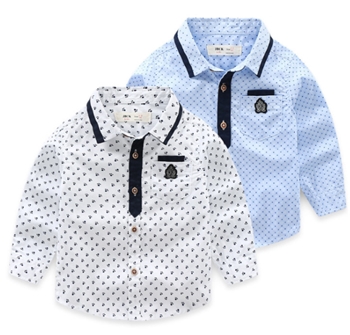 Cotton Dot Print Casual Shirt for Baby Girl