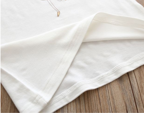 Cotton Little Girl Print T Shirt for Baby Girl