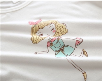 Cotton Little Girl Print T Shirt for Baby Girl