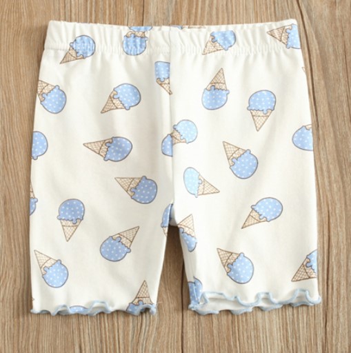 Cotton Ice Cream Pear Printed Shorts for Baby Girl