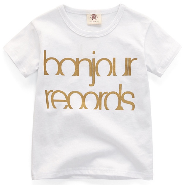 Cotton Letters Printed Front Casual T-shirt For Kids