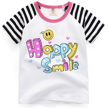 Cotton Casual Stripped Sleeves T-shirt For Kids