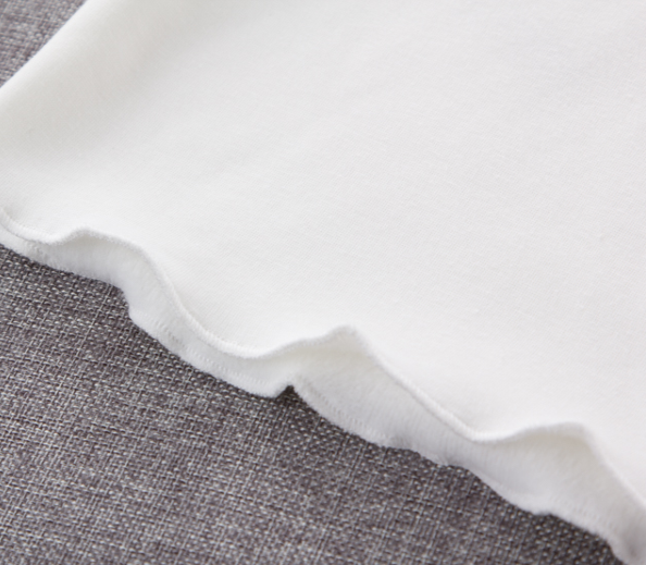 Cotton Print Puff Sleeve Winter T Shirt for Baby Girl