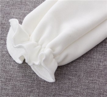 Cotton Print Puff Sleeve Winter T Shirt for Baby Girl