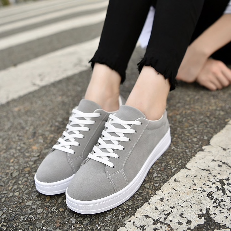 Canvas Plain Lace Patterned Front Sneaker Style Women Shoes