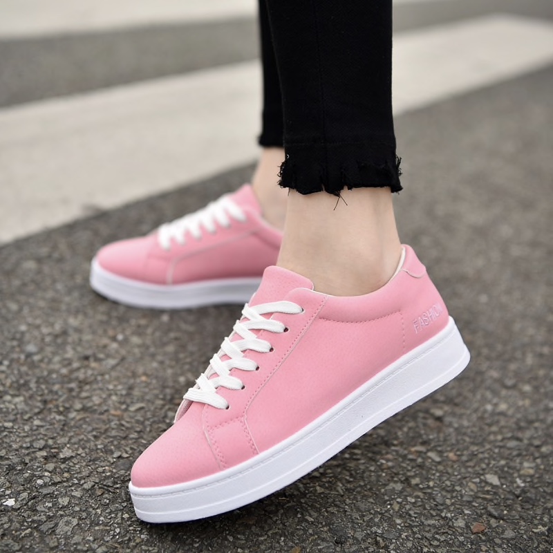Canvas Plain Lace Patterned Front Sneaker Style Women Shoes