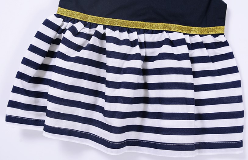 Cotton Strips Printed Dress for Baby Girl